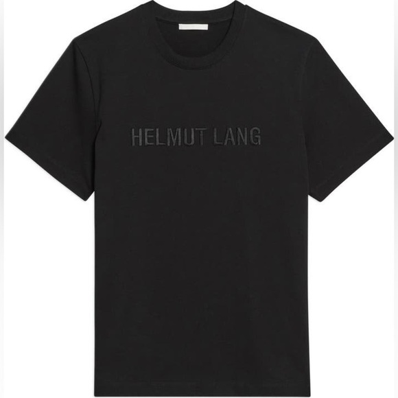 Helmut Lang Tonal Embroidered Logo T-Shirt size Women’s L - Picture 2 of 11